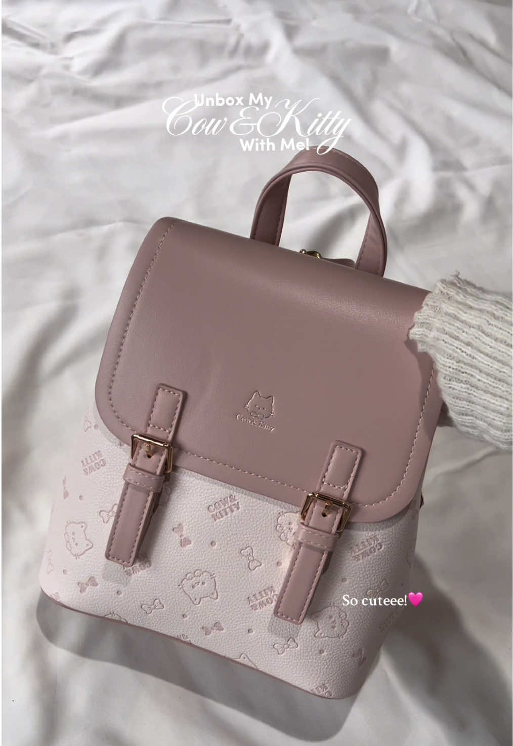 My first free sample from Cow&kitty!!—so cute😩🎀 Perfect for gifting! #cowandkitty #cowandkittybag #bag #pinkbag #unboxing 