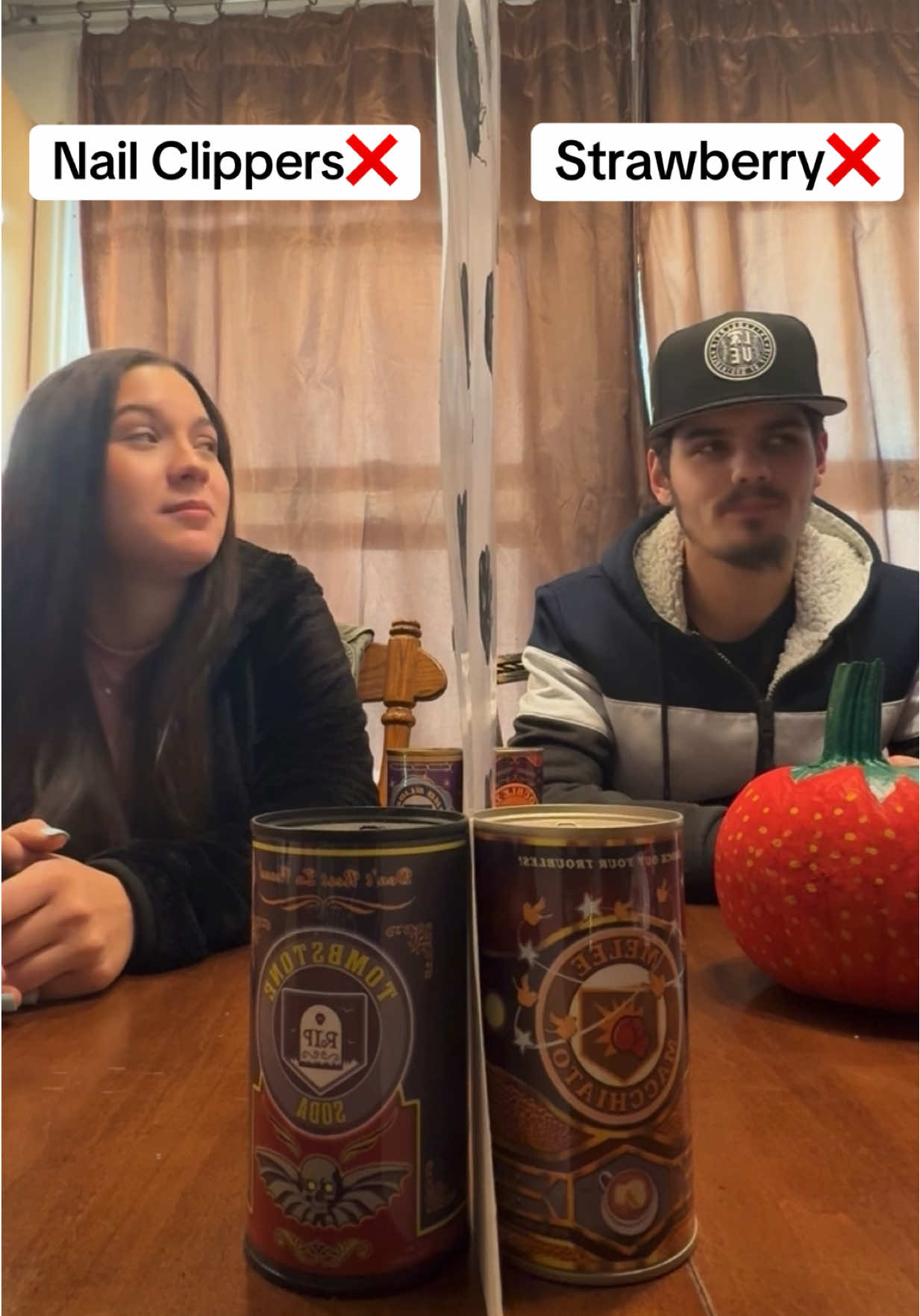 When he dropped his 😱🫢🤣 @Ryan and Maeve @Maeve Arena  #fyp #harmlessprank #maeveplusryan #lyingchallenge #couple 