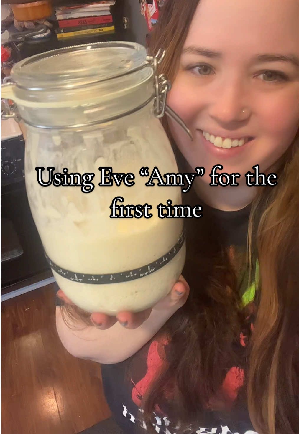 We used Eve now Amy (Motley changed her name after Sonic) and made the best crackers ever!!! We made everything but bagel crackers ! •sourdough discard •melted butter  •sea salt •garlic salt •everything but bagel seasoning  •cheese  Cook 350 degrees for 10 min then cut with pizza cutter and Cook for 15 more minutes and enjoy  😊  #sourdough #sourdoughstarter #sourdoughtok #DIY #baking 