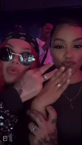 Locked in for life 💍 I love that the news about them engaged is finally out 🙌🏽 Seeing Snow and Steph this happy and in love is the best thing to witness..  They truly bring out the best in each other 🫶🏽 #snowthaproduct #fyp #stephaniemarie #engaged #couplegoals 