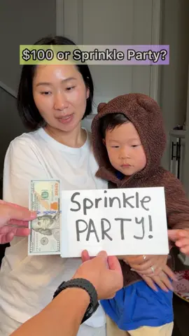 $100 or Sprinkle Party?! Thank you so much for the super cute Gabby surprise! Our fam is so excited to watch Gabby’s Dollhouse The Movie at home and have a cozy movie night together 🥰 ✨. #hungryFAM #GabbysDollhouse @DreamWorks Animation 