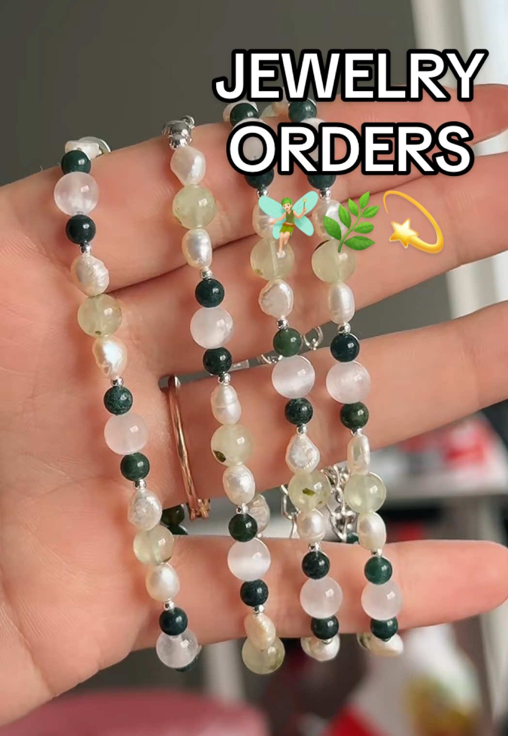 making jewelry has been such an exciting new hobby for me postpartum so thank you to everyone supporting this little journey!! I appreciate you so so much! 💖🌿🧚🏻 #handmadejewelry #jewelry #SmallBusiness 