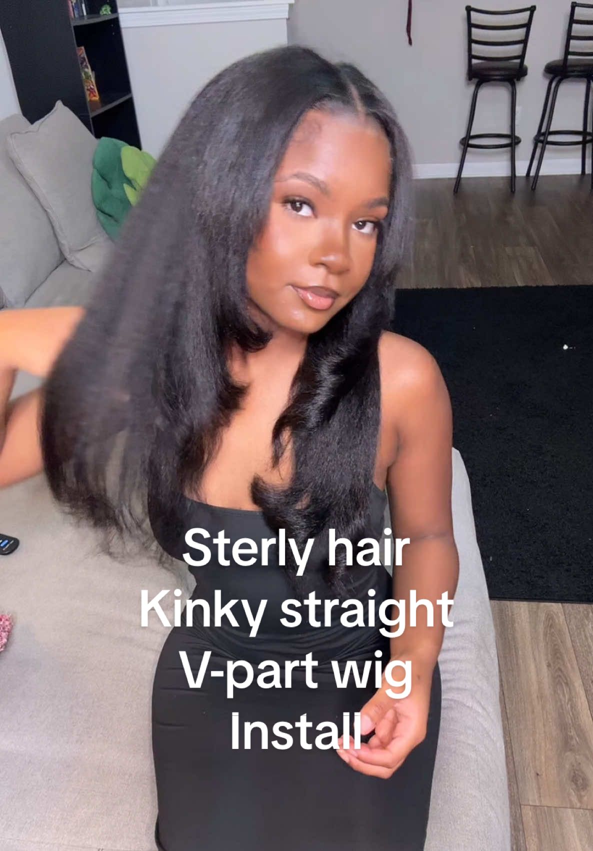 ✨If you struggle with making your wigs look really really natural try this one I loveee😍! hair from  @sterlyhair_shop #sterlyhair #tiktokshopblackfriday #kinkystraight #vpartwig #wiginstall