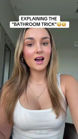 Exposing the bathroom trick that girls pull😳