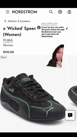 Replying to @Debbie | Plant Enthusiast everyone say THANK YOU DEBBIE! @PUMA @Nordstrom #wickedmerch #wickedforgood #glinda #elphaba #sneakers 