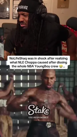 NoLifeShaq was in shock after realizing what NLE Choppa caused after dissing the whole NBA YoungBoy crew 😭… #nolifeshaq #nbayoungboy #nlechoppa 