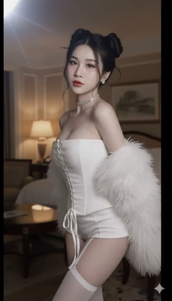 Bước 1 : Tải app Gemini  Bước 2 : tải ảnh cá nhân rõ mặt lên app Gemini . Bước 3 : Nhập câu lệnh .  Bước 4 : khoe ảnh đẹp của mấy nàng bên dưới comment của video nha  #gemini #viral #capcut #xaykenhtiktok #min_xynh090196  Bức ảnh đính kèm là gương mặt của tôi, giữ nguyên chi tiết đường nét khuôn mặt, mắt, mũi, miệng, không thay đổi, giống với ảnh kèm nhất có thể. Ảnh được chụp bằng mấy cơ chuyên nghiệp, chân thật, tự nhiên, độ phân giải cao. Cô gái có làn da trắng tuyết, ngực to, eo cá tuyết, chân dài,móng tay tinh xảo. Tỉ lệ ảnh 9:16 .  Giúp tôi tạo một bức ảnh giống như miêu tả dưới đây: Bức ảnh này có vẻ được chụp ở một không gian ngoài trời hoặc bán ngoài trời, có thể là hiên nhà hoặc sân vườn với bối cảnh là một ngôi nhà gỗ hoặc kiến trúc cổ điển. Dưới đây là mô tả chi tiết: Khung cảnh: • Nền: Phía sau cô gái là một bức tường gỗ màu nâu nhạt hoặc vàng nhạt, có những đường vân gỗ rõ ràng. Có một cánh cửa hoặc cửa sổ lớn bằng gỗ với các ô kính nhỏ, tạo cảm giác ấm cúng và cổ kính. • Sàn: Cô gái đang ngồi trên một bậc gỗ hoặc sàn gỗ màu xám bạc đã bạc màu theo thời gian, có vẻ là đá hoặc bê tông giả gỗ, tạo cảm giác mộc mạc. • Cây cối: Ở phía bên phải của bức ảnh, có một vài tán lá xanh tươi của cây dương xỉ hoặc cây bụi thấp, góp phần tạo nên không gian gần gũi với thiên nhiên. • Ánh sáng: Ánh sáng tự nhiên, dịu nhẹ, chiếu sáng đều khắp khung cảnh, không quá chói chang, tạo cảm giác thư thái. Trang phục: • Váy: Cô gái mặc một chiếc váy maxi ôm sát, cổ yếm hoặc hai dây mảnh, có họa tiết kẻ sọc ngang màu đen và trắng. Chiếc váy này làm tôn lên vóc dáng thon gọn của cô. • Áo khoác: Cô khoác ngoài một chiếc áo cardigan len dệt kim dày dặn, màu trắng kem, với ống tay phồng nhẹ và độ dài ngang hông. Chiếc áo tạo sự tương phản mềm mại với chiếc váy ôm. Khoát hờ khoe vai trần .  • Giày: Có vẻ cô đang đi một đôi dép lê hoặc guốc nhỏ màu trắng hoặc kem, chỉ nhìn thấy một phần nhỏ ở chân phải. • Túi xách: Bên cạnh cô, trên bậc gỗ, có một chiếc túi xách nhỏ màu xám xanh hoặc xanh ngọc bích nhạt, hình hộp chữ nhật với khóa kim loại màu bạc và quai xích. Phụ kiện: • Vòng cổ: Cô đeo một chiếc vòng cổ dài, nhiều lớp với các hạt ngọc trai nhỏ màu trắng và một mặt dây chuyền nhỏ. • Khuyên tai: Đôi khuyên tai nhỏ, đơn giản, có thể là hạt ngọc trai hoặc kim loại mảnh. • Đồng hồ/Vòng tay: Có thể có một chiếc đồng hồ hoặc vòng tay mảnh ở cổ tay trái, nhưng không rõ ràng. Kiểu tóc: • Màu tóc: Tóc cô gái có màu nâu sẫm hoặc đen tuyền. • Kiểu dáng: Tóc dài , dày dài đến eo được uốn xoăn nhẹ nhàng ở phần đuôi, buông xõa tự nhiên qua vai và ngực, tạo vẻ bồng bềnh và nữ tính. Phần 2 bên tóc được kẹp bằng hai chiếc kẹp nhỏ đính pha lê lấp lánh  Make up: • Mắt: Trang điểm mắt nhẹ nhàng với eyeliner mảnh và một chút mascara, có thể có phấn mắt tông nâu tự nhiên. • Lông mày: Lông mày được kẻ tự nhiên, rõ nét. • Môi: Môi tô son màu hồng đất hoặc cam đất nhẹ nhàng, tạo vẻ tươi tắn và tự nhiên. • Da: Làn da mịn màng, đều màu, có vẻ được đánh lớp nền mỏng nhẹ. Cách tạo dáng: • Tư thế: Cô gái đang ngồi nghiêng người đối máy ảnh, một chân co lên nhẹ nhàng, chân còn lại duỗi thẳng. • Tay: Tay trái cô đang giữ một cuốn sách nhỏ mở ra, tay phải nhẹ nhàng đặt lên trang sách. • Biểu cảm: Cô mỉm cười nhẹ nhàng, ánh mắt nhìn thẳng vào ống kính, tạo cảm giác thân thiện và thu hút. Toàn bộ tư thế toát lên vẻ thư thái, thanh lịch và rất tự nhiên, như đang đọc sách và thả hồn vào không gian xung quanh. Tổng thể, bức ảnh này mang đến một cảm giác nhẹ nhàng, hoài cổ và rất nữ tính.