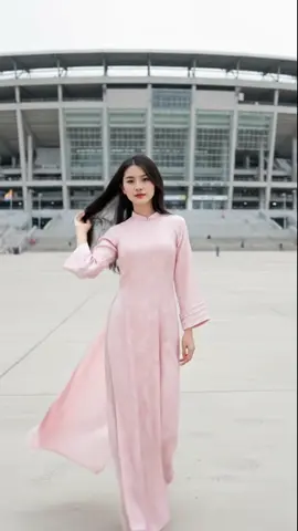 Áo dài cách tân nữ Tiểu Y dáng suông gấm tằm hoa hồng tay dài loe may viền cách điệu#phucphaplinhdan #aodaitet #aodai2026 #xuhuong 