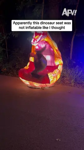 He'll be dino-SORE tomorrow 😜 #afv #fail #funny #shorts