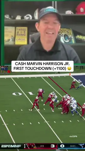 Great call by Larry Hartstein 💰 #marvinharrisonjr #cardinals #cowboys #nfl #mnf 