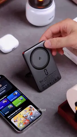ACEFAST M16 PD 18W ultra slim Magnetic wireless power bank with built in stand, makes your trip easy and convenient🔥🔥🔥#acefast #powerbank #iphone17 #wirelesscharger #unboxing 
