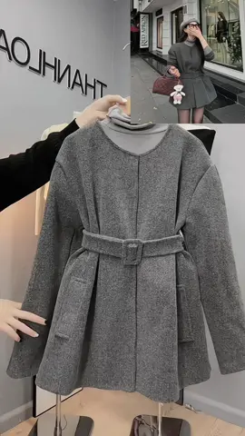 [Hàng Sẵn] Áo Khoác Dạ Kèm Đai#aokhoacnu #thoitrangnu #aonu #xuhuong #thoitrangnu 