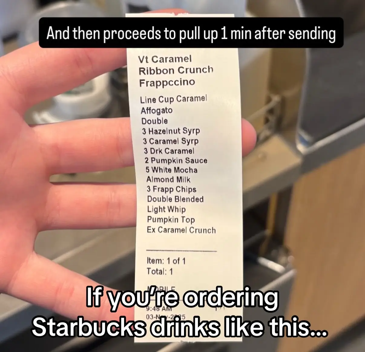 Stop blaming the world around you if you’re overweight & ordering “coffee” like this.  Sorry not sorry. 