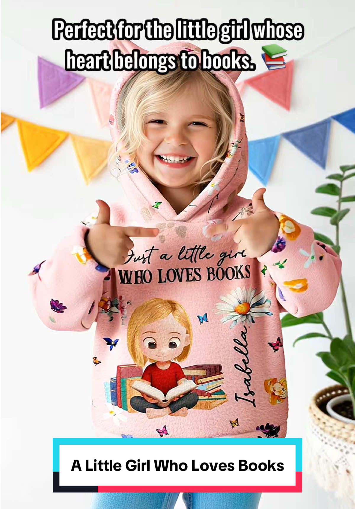 For the little reader with the biggest imagination 📚💫 Cozy up storytime with a hoodie as cute as her favorite fairytale! #macorner #christmasgift #gift #sweatshirt 