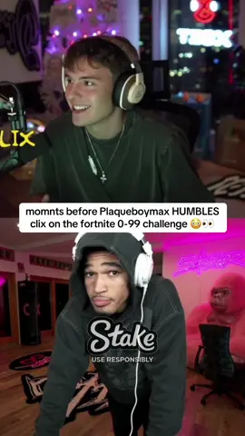momnts before Plaqueboymax HUMBLES clix on the fortnite 0-99 challenge 😳👀 #clix #plaqueboymax 
