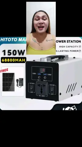 Portable 68800mah large capacity power station 220V 150w multifunctional solar generator. grabe ang ganda nito kaya order na. #powerstation #solargenerator #generator #portablepowerstation #fyp 