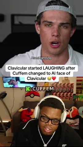 Clavicular started LAUGHING after Cuffem changed to AI face of Clavicular 😭❤️ #cuffem #clavicular #looksmax 