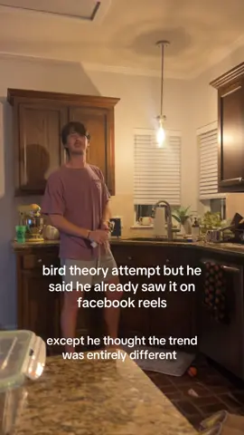 Trends never work on him  #facebookreels #birdtheory #trend #fyp 