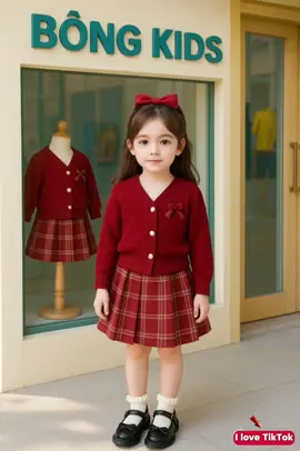 Bộ Noel cho bé gái đẹp #xuhuongtiktok #xuhuong #quanaobegai #noel 