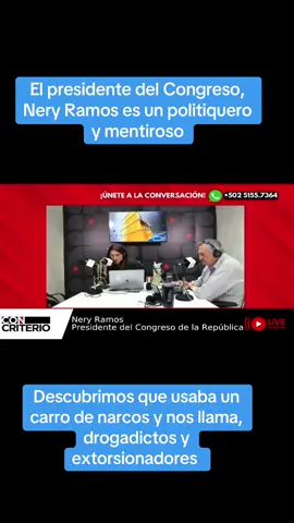 El presidente del Congreso, @Nery Ramos además de ser cobarde es mentiroso. No sé cómo puede ser presidente del Organismo Legislativo 
