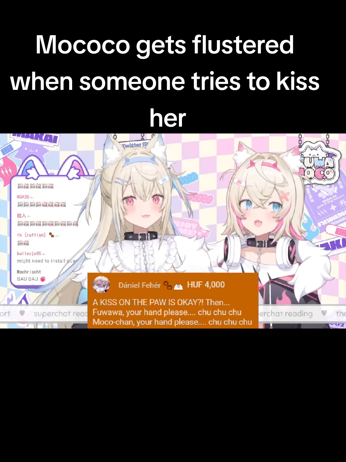 Mococo gets flustered when someone tries to kiss her #fuwamoco #fuwawa #hololiveenglish #hololiveclips #clips 