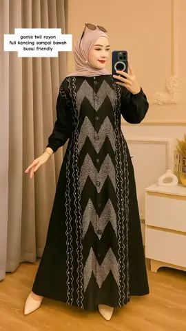 gamis twill rayon full kancing sampai bawah #gamis #busuifriendly #bumilfriendly #gamisrayontwill 