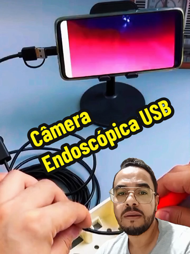 Câmera PC E Android Sonda Endoscópica USB de 5 metros. 