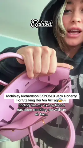 mckinley richatfson exposes jack doherty for stalking her via a airtag #mckinley #mckinleyrichardson #camillaaraujo #juliafilippo #bophouse #jackdoherty #fyp #viral #trending 