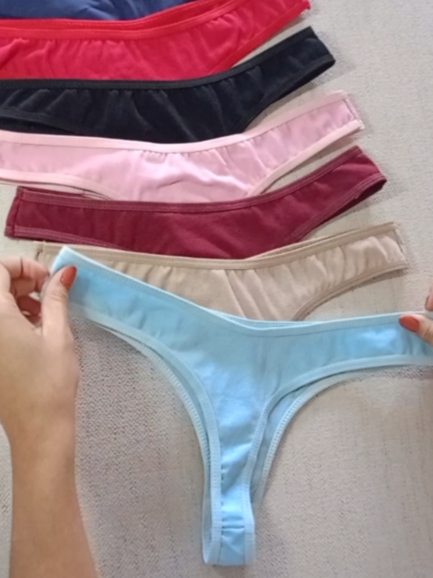 kit Calcinha Fio Dental de Algodão! A calcinha perfeita para uso diário, com toque sensual!Com forro 100% algodão, elástico viés, ajuste perfeito sem marcar!#calcinhafeminina #lingerie #conforto #calcinhaalgodao #atitude 