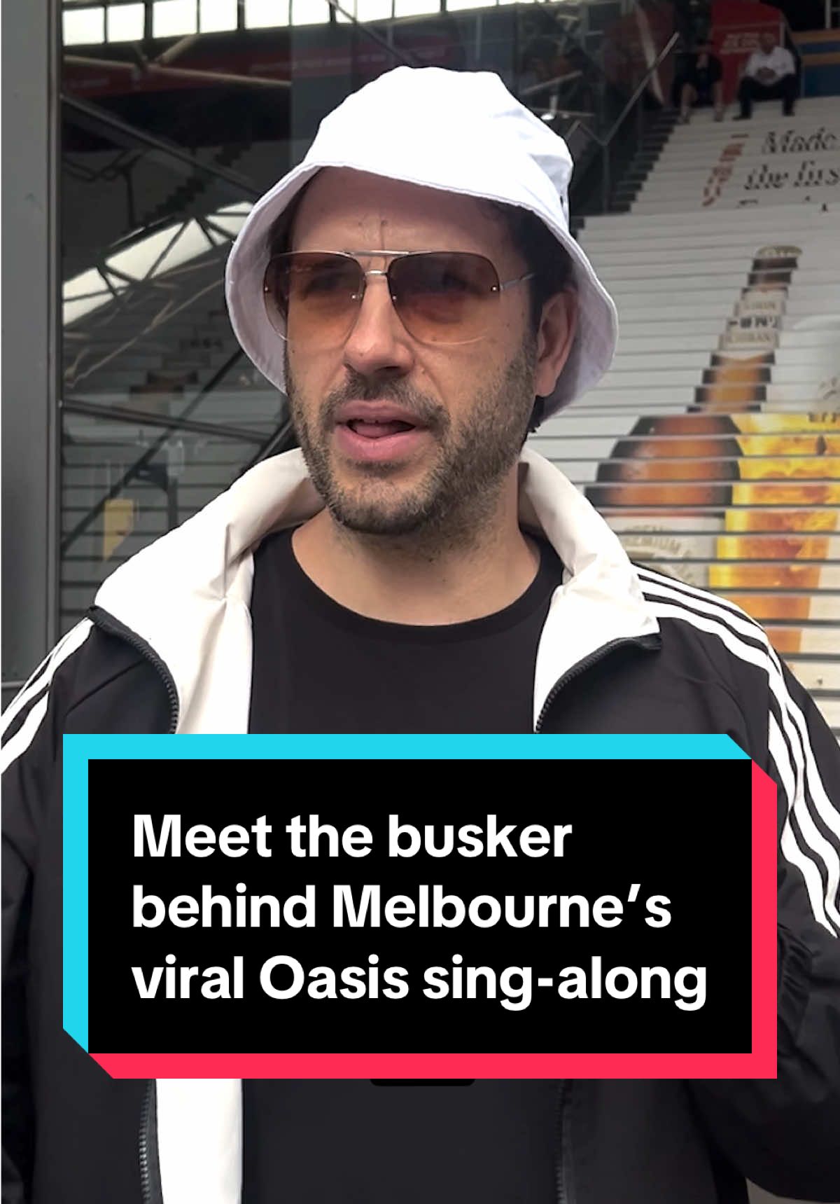 Max Robinson has played a lot of gigs over the years, but nothing quite like the one he did last Friday night: at the foot of the Southern Cross staircase, as thousands of Oasis fans poured out of Marvel Stadium. #oasis #melbourne #australia #concert #dontlookbackinanger 