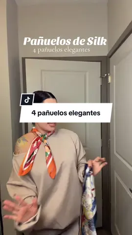 4 pañuelos de satín súper lindos para decorar una cartera o para elevar un outfit #outfit #pañuelo #moda #ropafemenina #estilista 