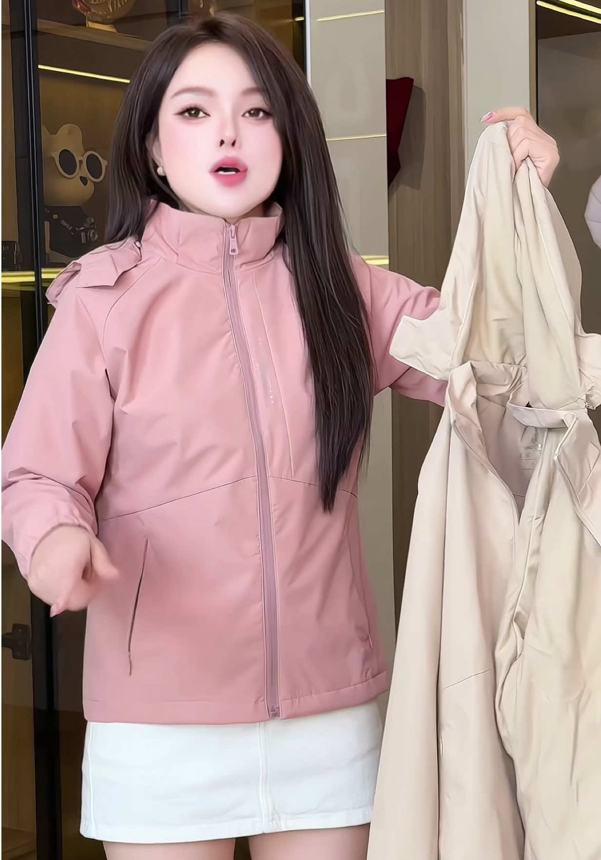 Áo khoác gió nữ hai lớp cao cấp  lót nỉ diện vừa xinh vừa ấm mê thật sự #gucuahue #aokhoac #aokhoacnu #aokhoacgio #aokhoacchongnang