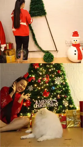 Cây thông noel không làm hư tường #thuonghoaidiy #christmastree #navidad #feliz #christmascrafts 