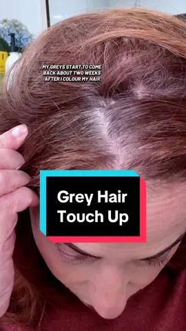 This Temprary Root Cover Up by @loréal paris usa is the perfect solution to hide my grey hair inbetween dye jobs. #greyhair #roottouchup #maturebeauty #genxwomen 