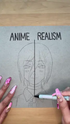 Anime Vs. Realism!✨ Here is Reze from Chainsaw Man! #chainsawman #reze #animeart #drawing #fyp 