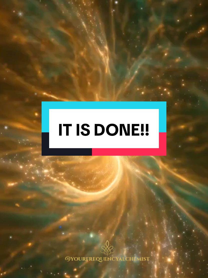 ✨️ IT IS DONE!!! 🎵  Save this powerful mantra to lock in the frequency of manifestation 🔮 #itisdone  #manifestation  #highvibe  #abundancemindset  #mantra 