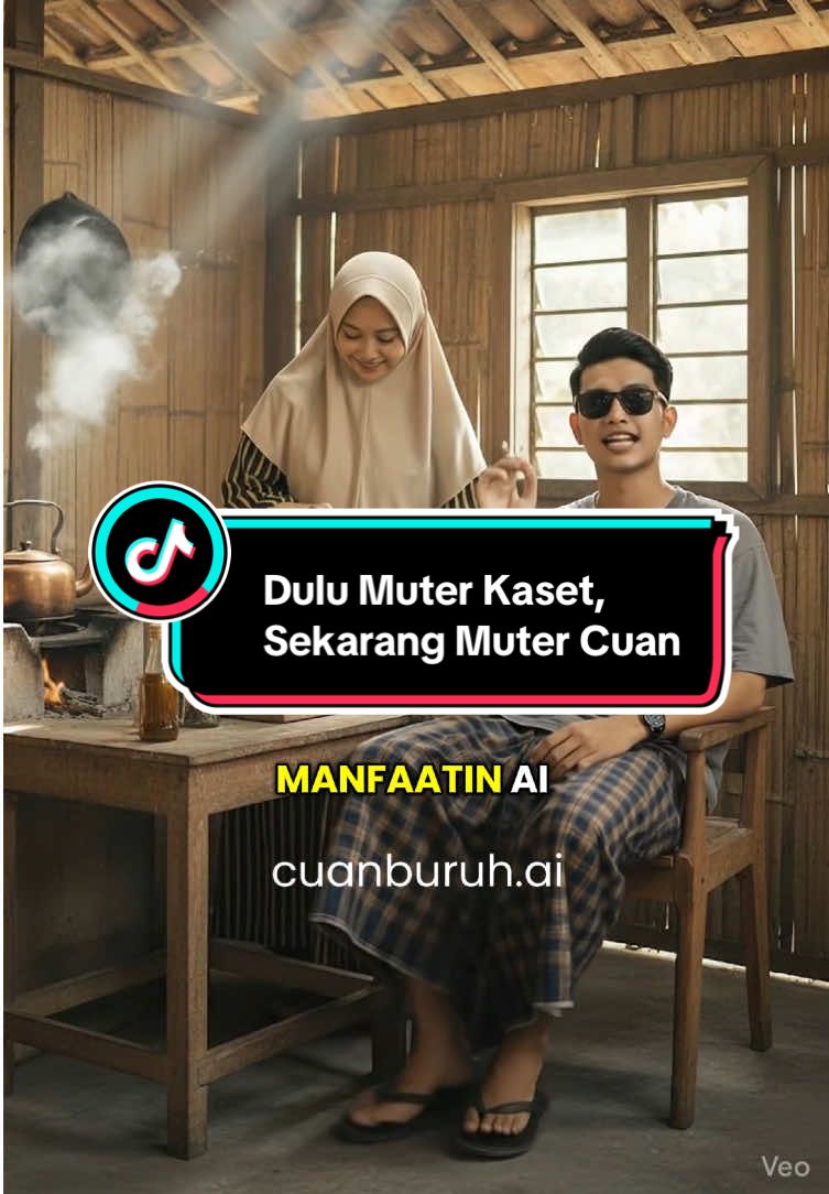 Dulu Muter Kaset, Sekarang Muter Cuan, Dulu orang butuh seminggu buat satu ide konten, sekarang cukup satu prompt aja bro. Dunia udah berubah, dari gambar bisa ngomong, gerak bahkan jalan sendiri cukup modal AI dan hp. #ai #veo3 #belajarai #Kontenai #cuanburuhai 