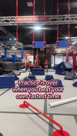 Push Yourself 🏎️💨 Want to get better? Race yourself, it’s just you versus the course.  Wondering, can you beat your own time?   One percent better everyday means 100% better in just 100 days.  Keep pushing, keep growing, keep gaining everyday.    #americanninjawarriortraining #ninjakids #onepercent #keeppushing #speedtraining 