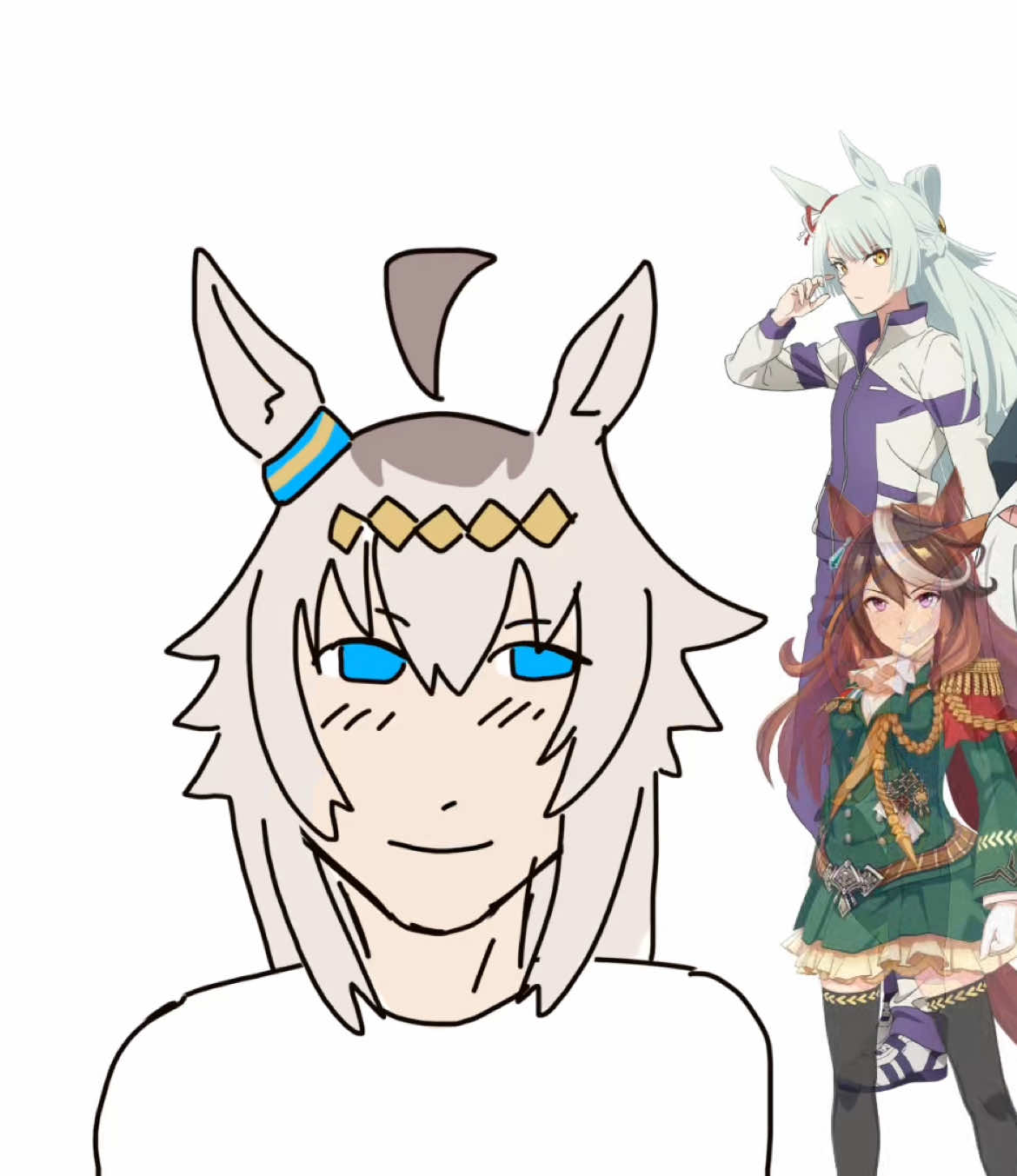 I just realized how smug I make oguri look😭 Her greed sickens me #umamusume #cinderellagray #oguricap #yuri #fyp 