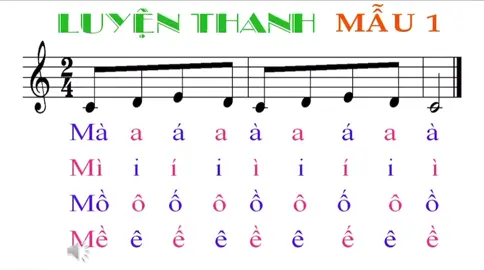 kỹ thuật thanh nhạc luyện thanh số 1