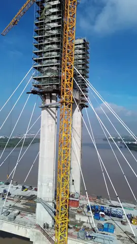 Cầu Phước Khánh hoàn thành lên bó cáp dây văng số 4#cauphuockhanh #caotocbenluclongthanh #cauduongvietnam #thocau #CapCut 