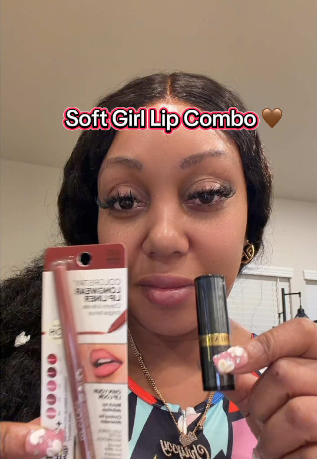 We are done with black lip liner 🫶🏾 this lip combo gives soft girl era 👄 #revloncolorstay #lipcream #lipcombo #lipkit 