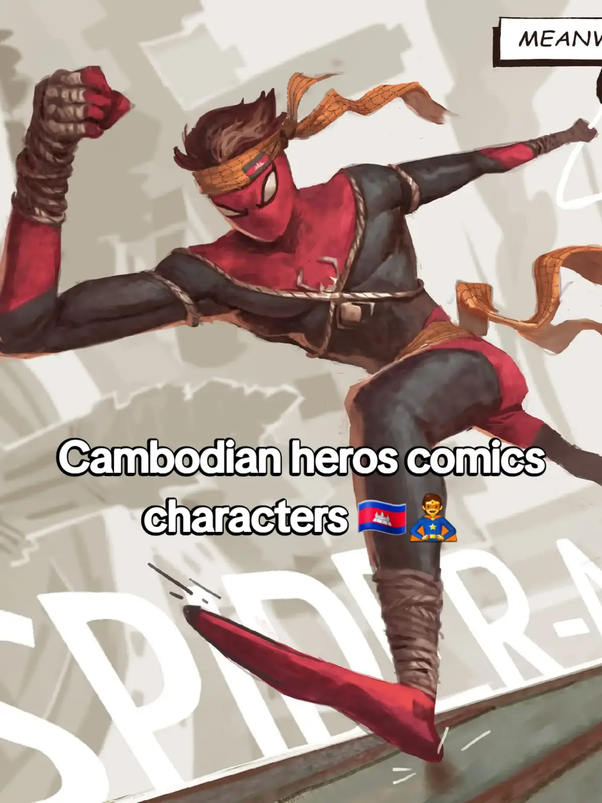 What y'all know about sh*t man ✌️😭 Spider-Man khmer art: Nakrk Art #marvel #dc #comics #fyp #cambodia 