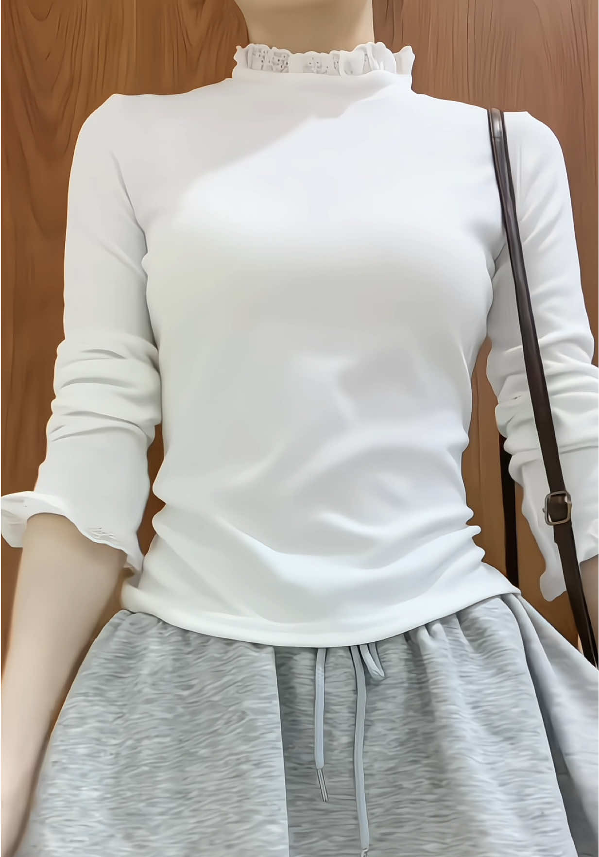 [New Winter] Áo giữ nhiệt lông thỏ phối ren