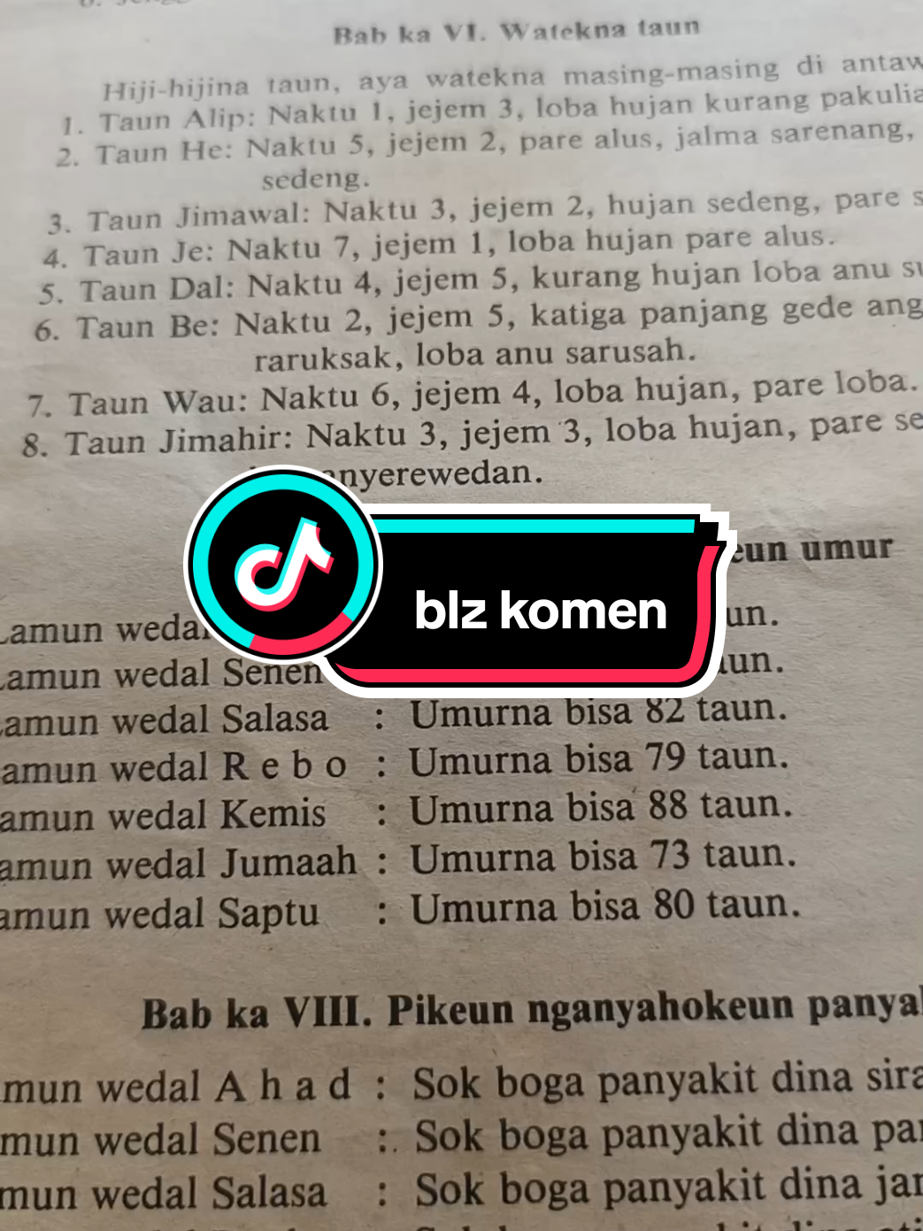 Membalas @user1788581204058 blz komen#promomakanharian #fypシ゚ #sunda #primbon #viraltiktok 
