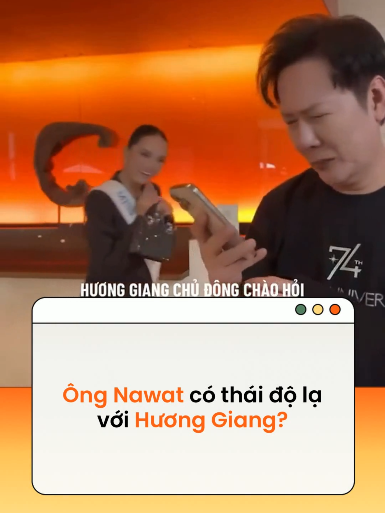 Cư dân mạng tranh cãi dữ dội khi xem clip quay cận thái độ của ông Nawat với Hương Giang #nawat #huonggiang #missuniverse #tiktokgiaitri #amm  Theo Đời sống Pháp luật