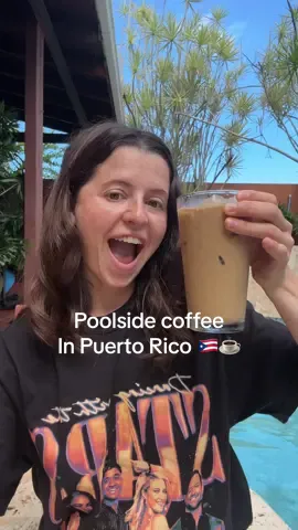 Nothing better than a poolside iced coffee ! #puertorico #icedcoffee #bialetti #coffeerecipe 
