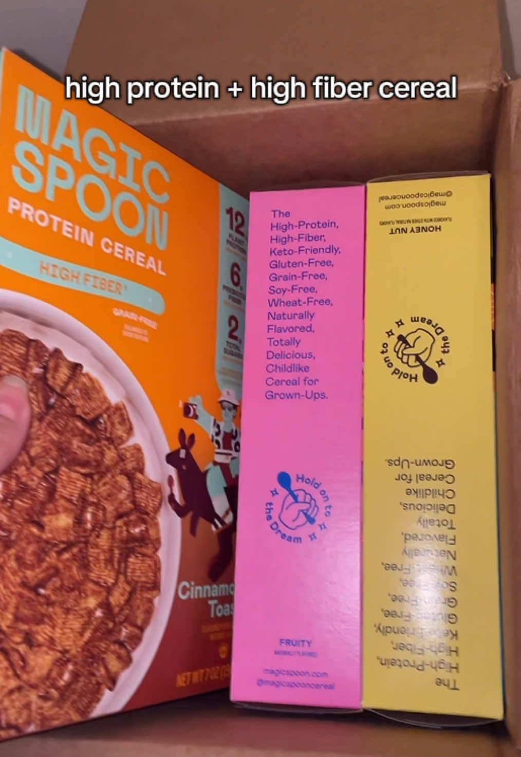 Keto friendly cereal! #ketofriendly #plantprotein #proteincereal #highproteinbreakfast #magicspoon 