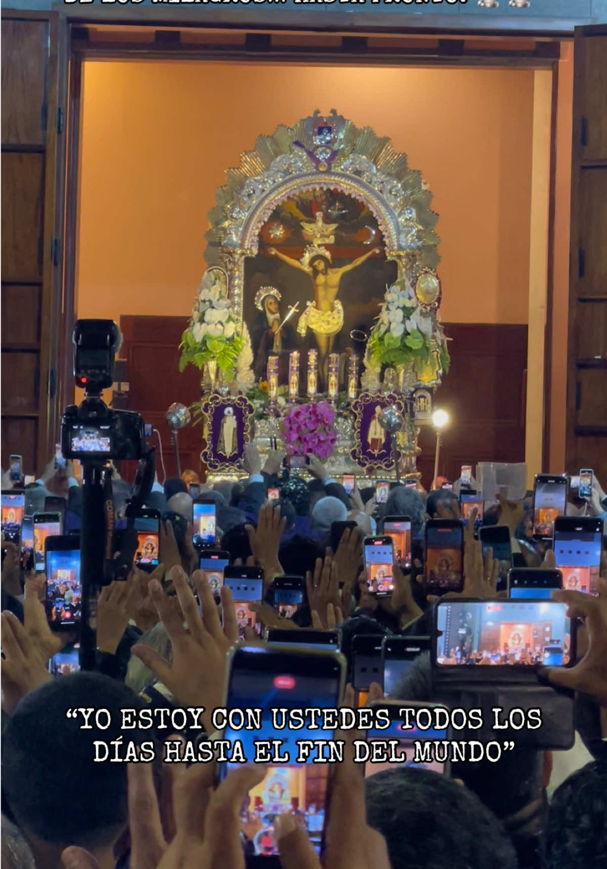 ✝️ “YO ESTOY CON USTEDES TODOS LOS DÍAS HASTA EL FIN DEL MUNDO” ✝️  #señordelosmilagros #señordelosmilagrosdelasnazarenas #octubre #fyp #guardada 