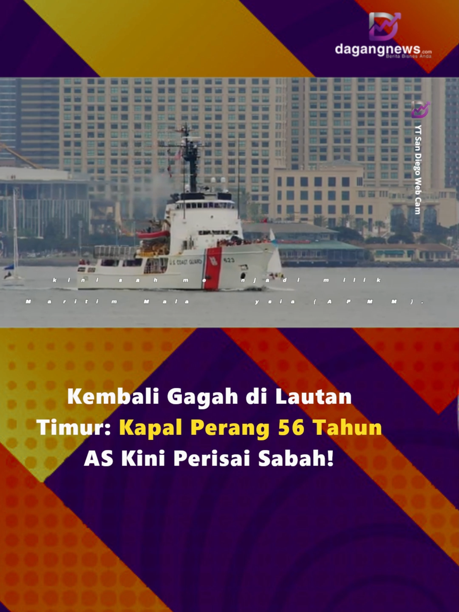 Aset terpakai berusia 56 tahun ini bakal menyertai kapal-kapal APMM bagi menjadi nadi baharu penguatkuasaan dan pengawasan maritim negara. #news #malaysia #dagangnews #apmm #kapal #sabah
